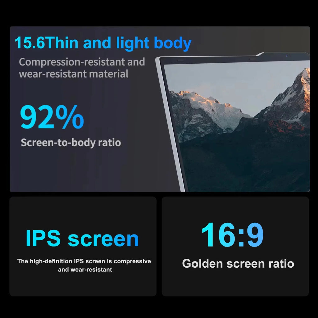 15.6" Portable Gaming Laptop Intel Core i9 8950HK i3 6100U Wins 11 Gamer PC 16GB RAM 1TB SSD Notebook Computer Laptops