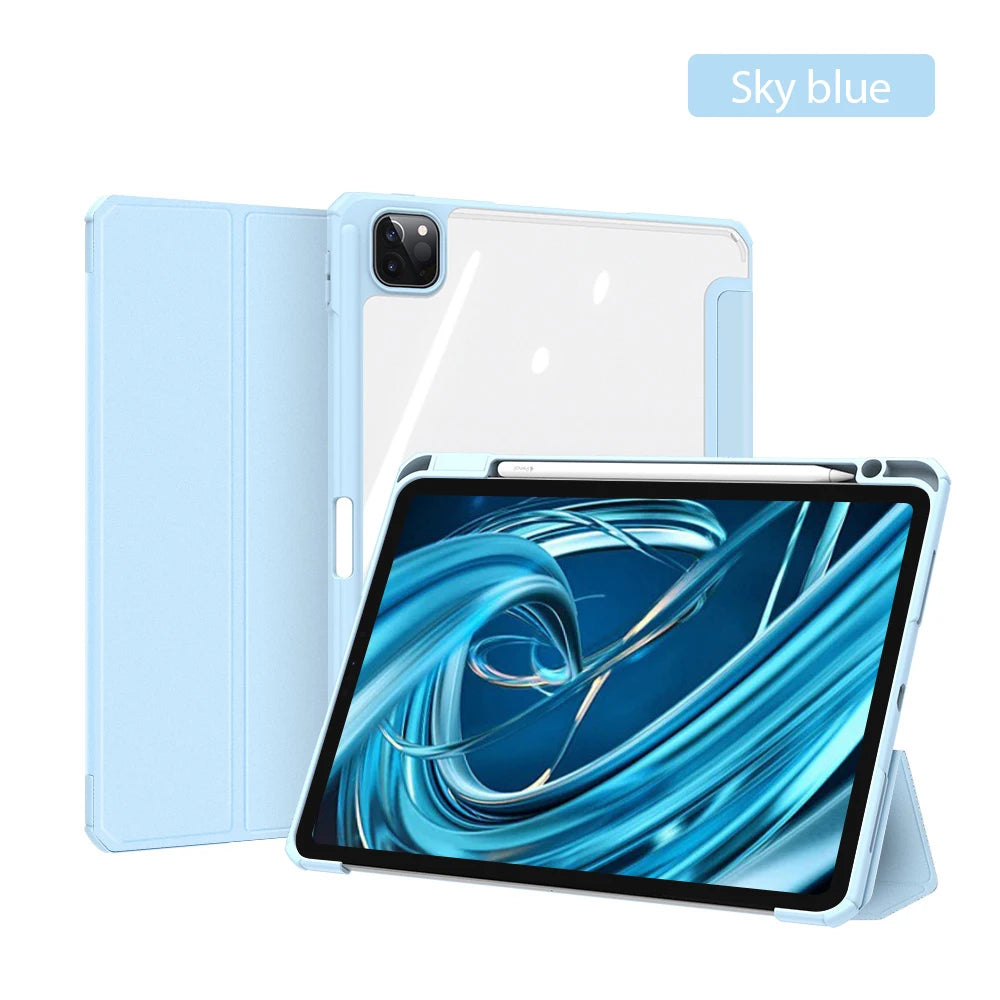 Case For iPad Air 11 in M2 M3 Pro 13/11 M4 Cover for iPad 10th 11th(A16) 10.9 Air 4/5 7/8/9th 10.2 9.7 Mini 6 7 Case
