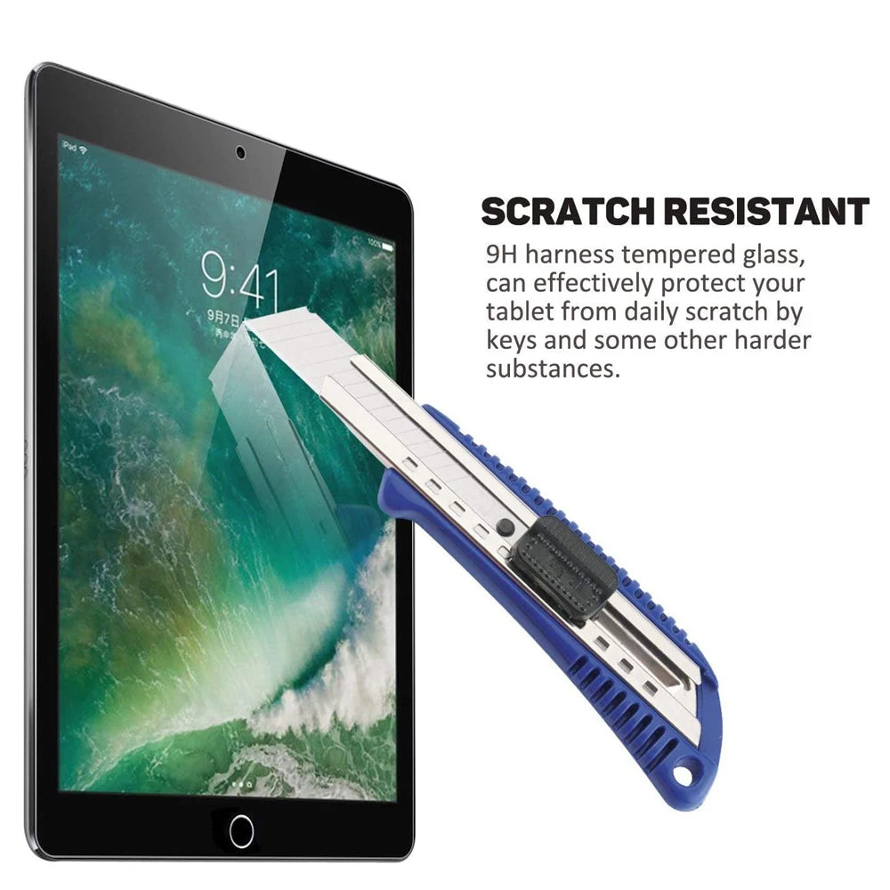 2pcs Tempered Glass Films for 2024 iPad Air 11/13 M2 Pro 11/13 M4 Screen Protector for iPad 3/4/5/6/7/8/9/10th Air 4/5 Pro 11