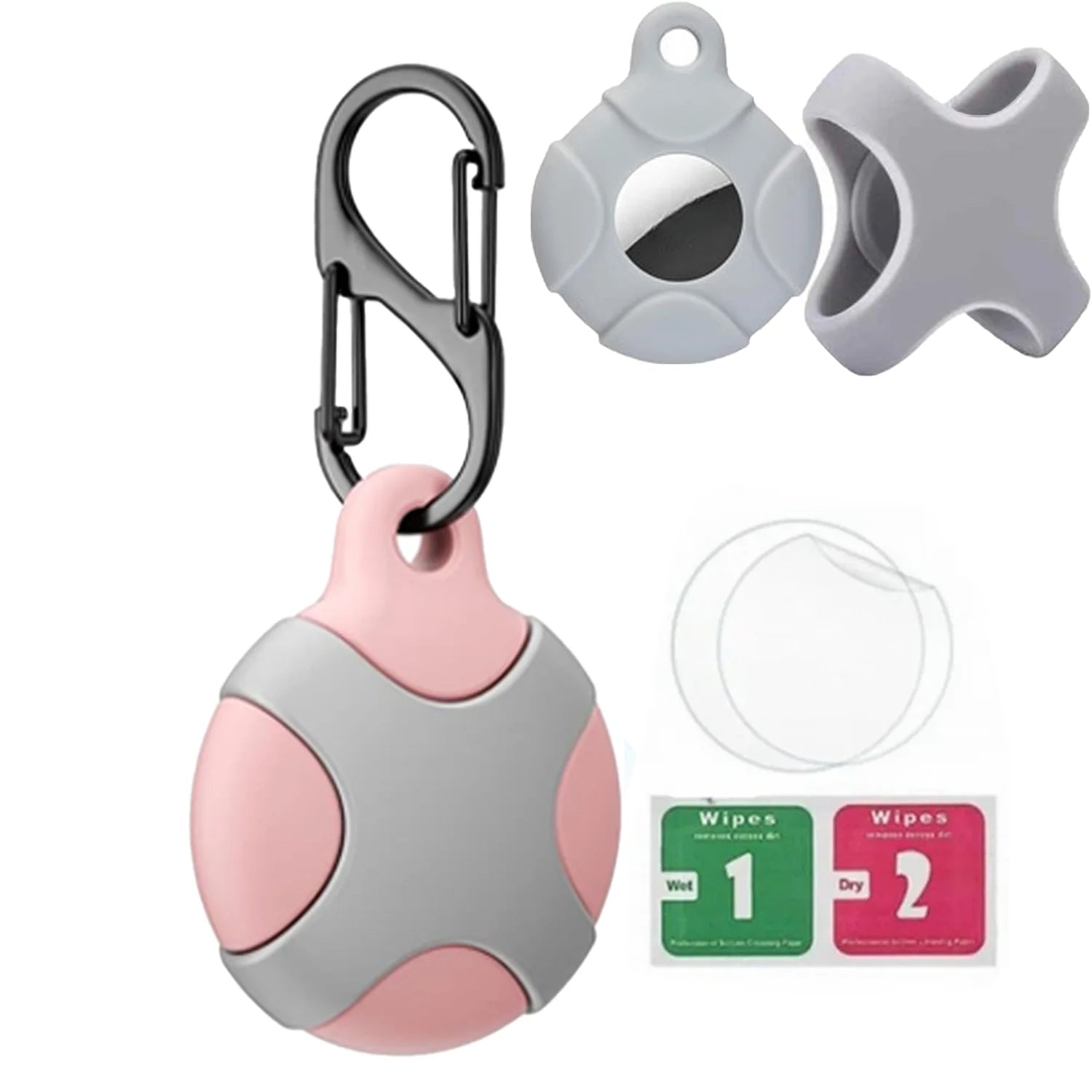 8/4/2 Pack Airtag Keychain Waterproof,Air Tag Holder Case Compatible with AirTag Case for Dog Cat Collar Tracker Key Ring