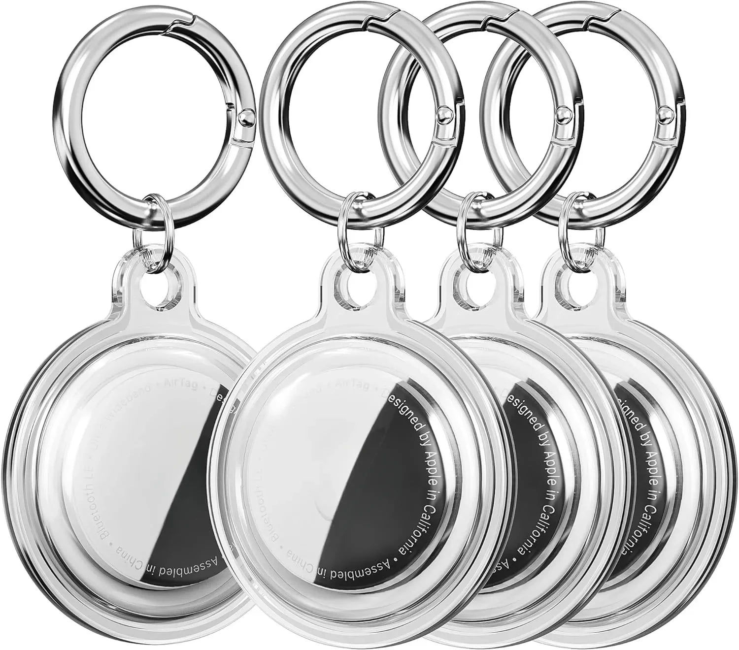 8/4/2 Pack Airtag Keychain Waterproof,Air Tag Holder Case Compatible with AirTag Case for Dog Cat Collar Tracker Key Ring