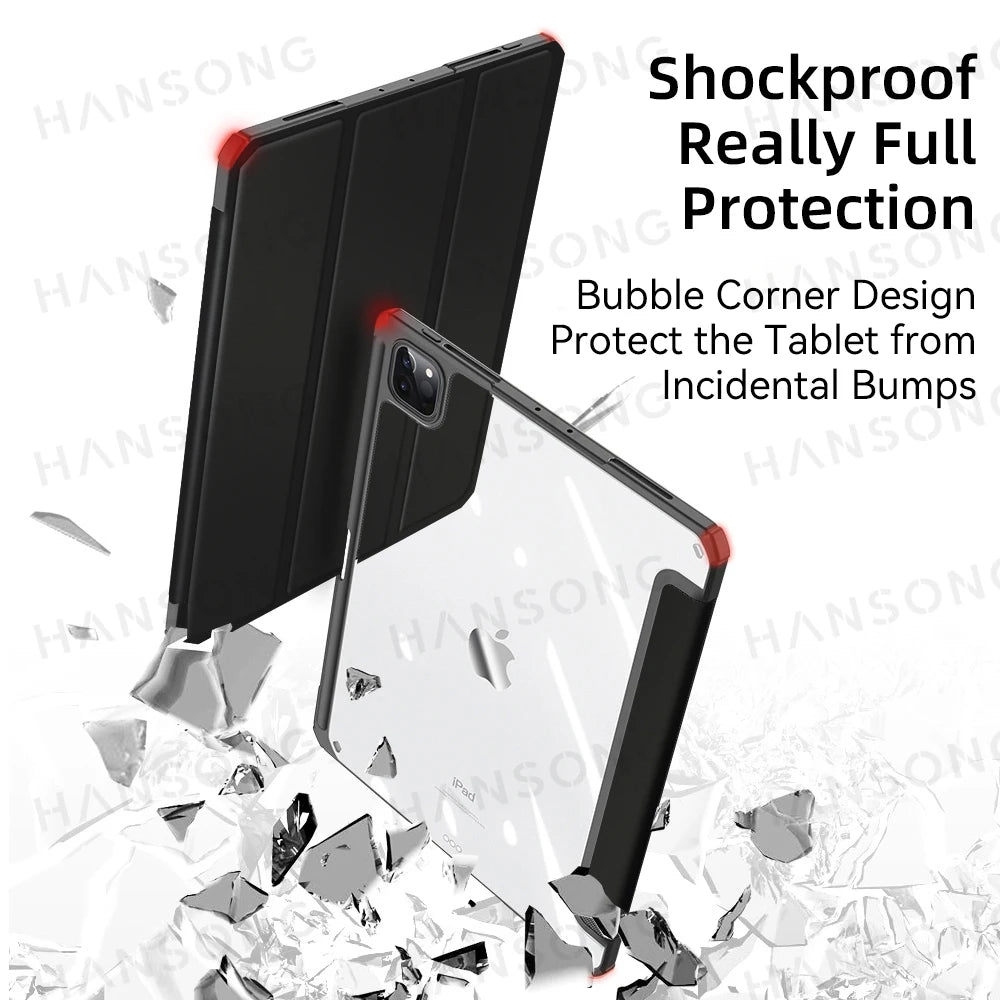 Case For iPad Air 11 in M2 M3 Pro 13/11 M4 Cover for iPad 10th 11th(A16) 10.9 Air 4/5 7/8/9th 10.2 9.7 Mini 6 7 Case