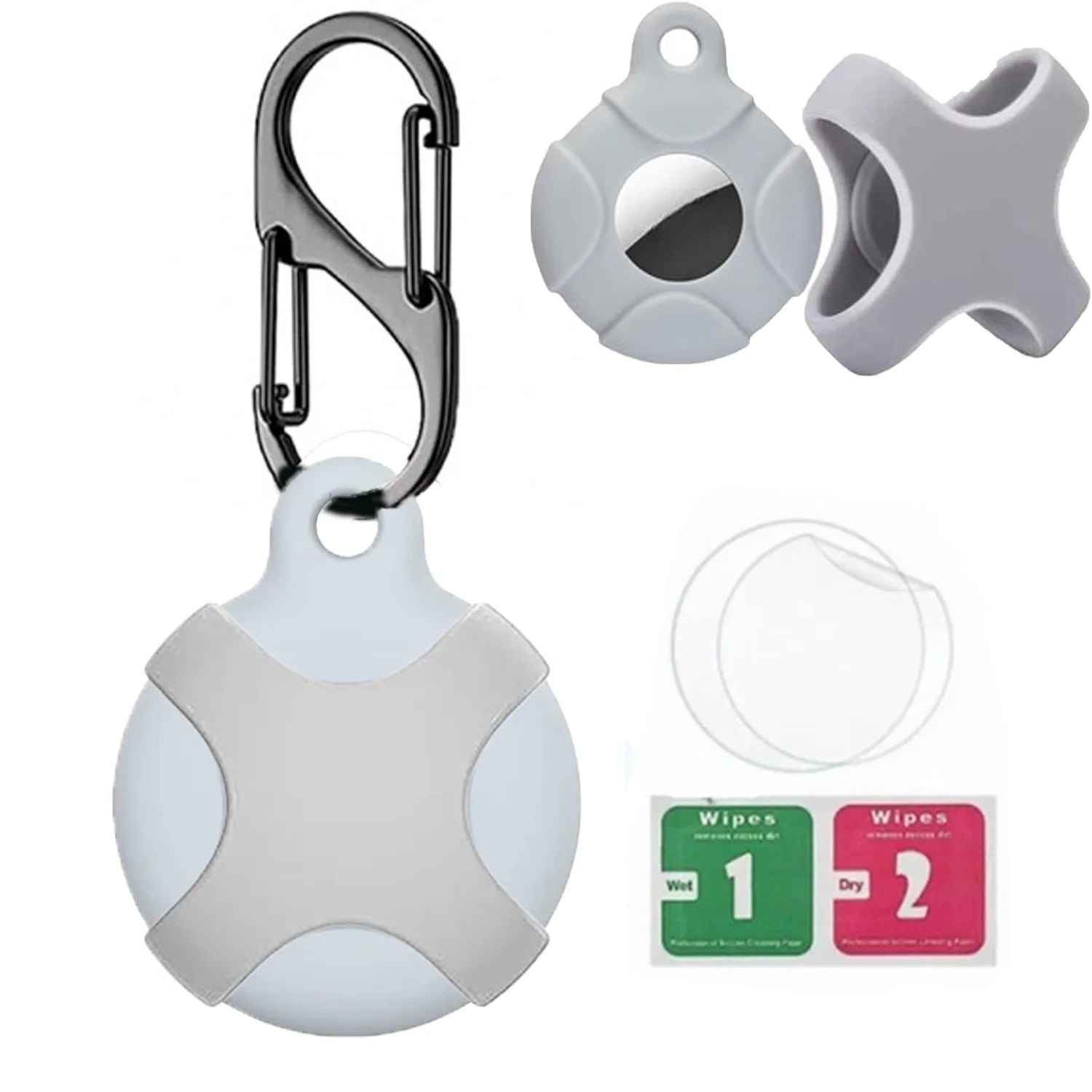 8/4/2 Pack Airtag Keychain Waterproof,Air Tag Holder Case Compatible with AirTag Case for Dog Cat Collar Tracker Key Ring