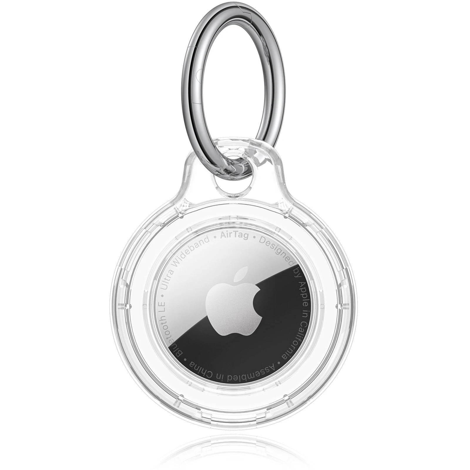 Case for Apple Air tag Holder with Keychain Protective Shell Tracker Accessories Hard PC AntiDrop Airtags Key Chain Air tag Case