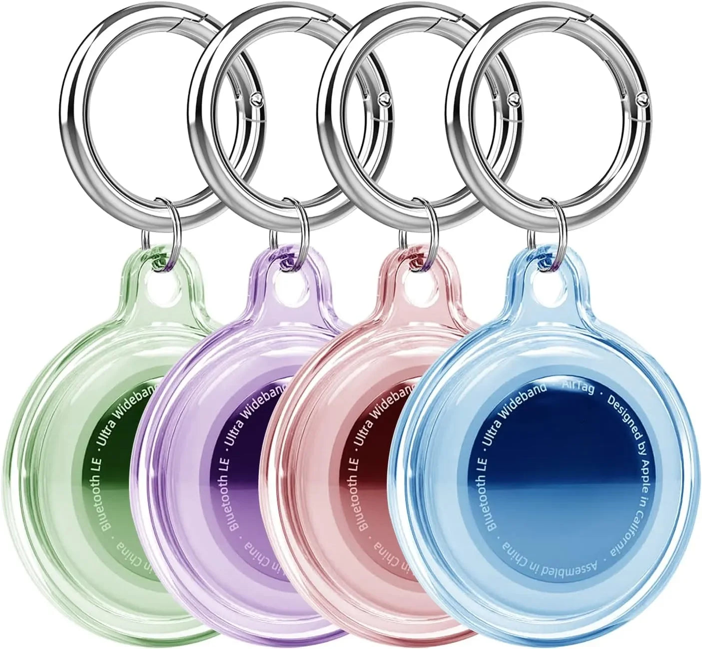 8/4/2 Pack Airtag Keychain Waterproof,Air Tag Holder Case Compatible with AirTag Case for Dog Cat Collar Tracker Key Ring