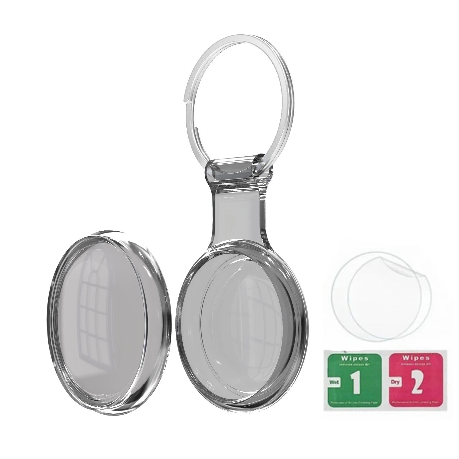 8/4/2 Pack Airtag Keychain Waterproof,Air Tag Holder Case Compatible with AirTag Case for Dog Cat Collar Tracker Key Ring