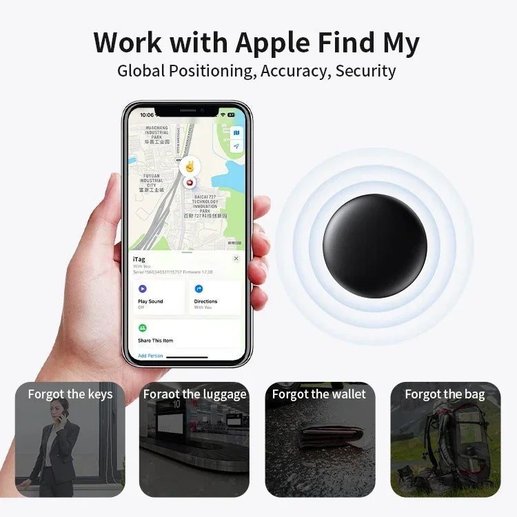 4/3/2/1 Pack Anti-lose Tracker for Apple Airtag Replacemen via Find My Bluetooth GPS Tracker For Luggage IOS MFi Key Finder