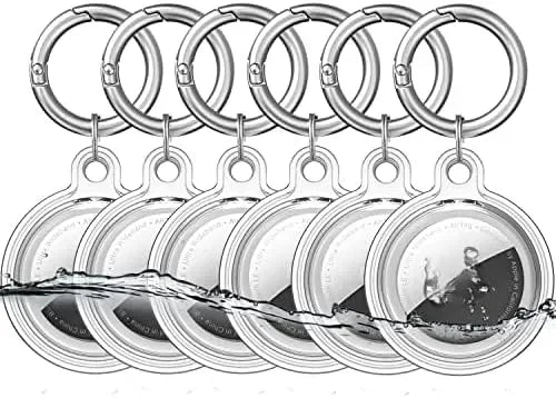 8/4/2 Pack Airtag Keychain Waterproof,Air Tag Holder Case Compatible with AirTag Case for Dog Cat Collar Tracker Key Ring