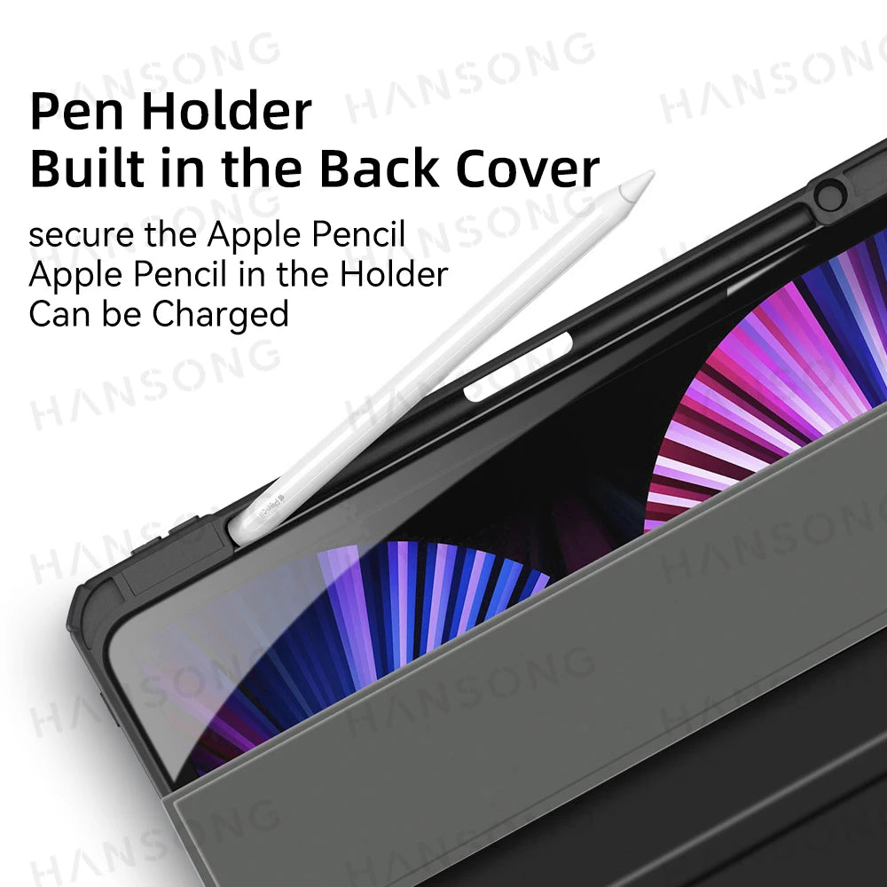 Case For iPad Air 11 in M2 M3 Pro 13/11 M4 Cover for iPad 10th 11th(A16) 10.9 Air 4/5 7/8/9th 10.2 9.7 Mini 6 7 Case