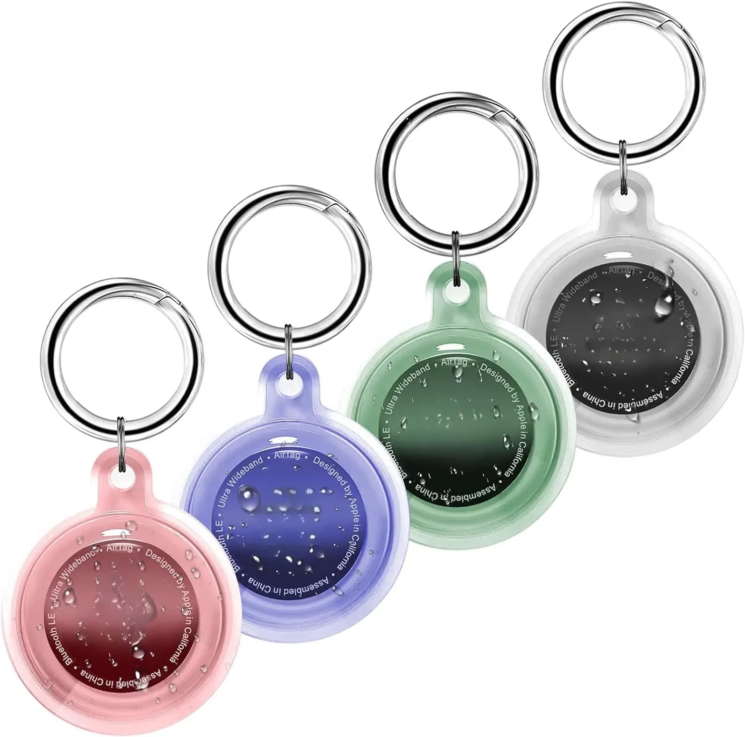8/4/2 Pack Airtag Keychain Waterproof,Air Tag Holder Case Compatible with AirTag Case for Dog Cat Collar Tracker Key Ring