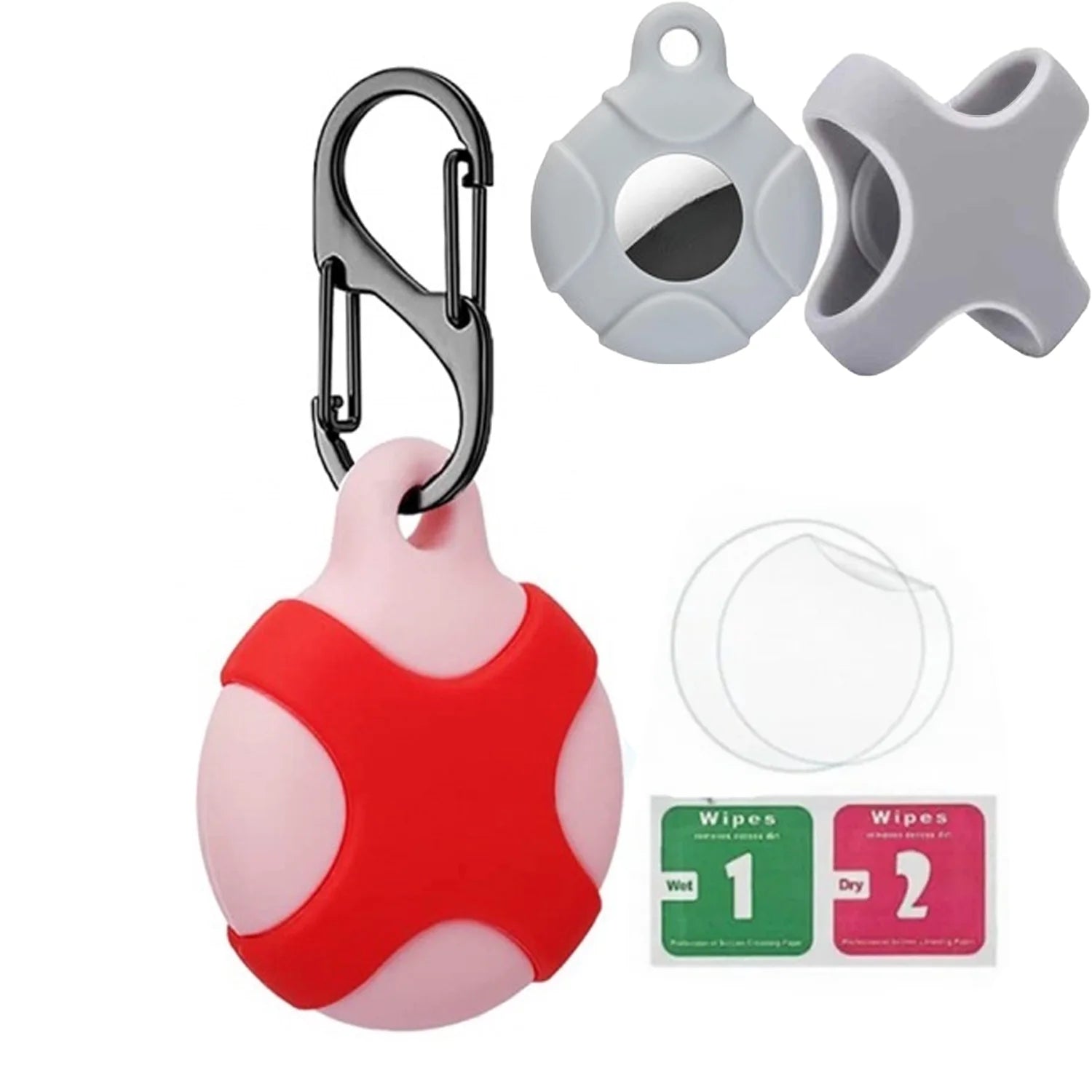 8/4/2 Pack Airtag Keychain Waterproof,Air Tag Holder Case Compatible with AirTag Case for Dog Cat Collar Tracker Key Ring