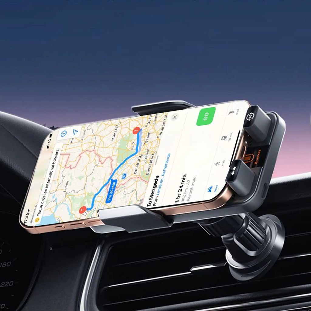 Wireless Car Phone Charger 15W Fast Charging Air Vent Cradles Auto Clamping Phone Holders for Music Control Video Streaming