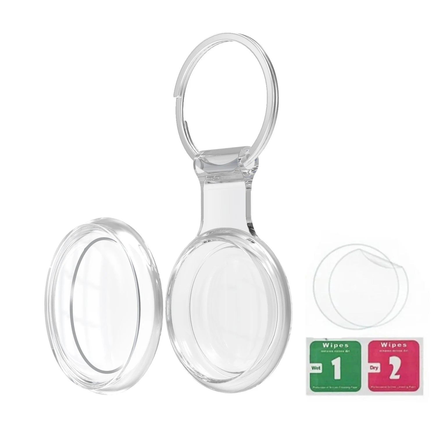 8/4/2 Pack Airtag Keychain Waterproof,Air Tag Holder Case Compatible with AirTag Case for Dog Cat Collar Tracker Key Ring