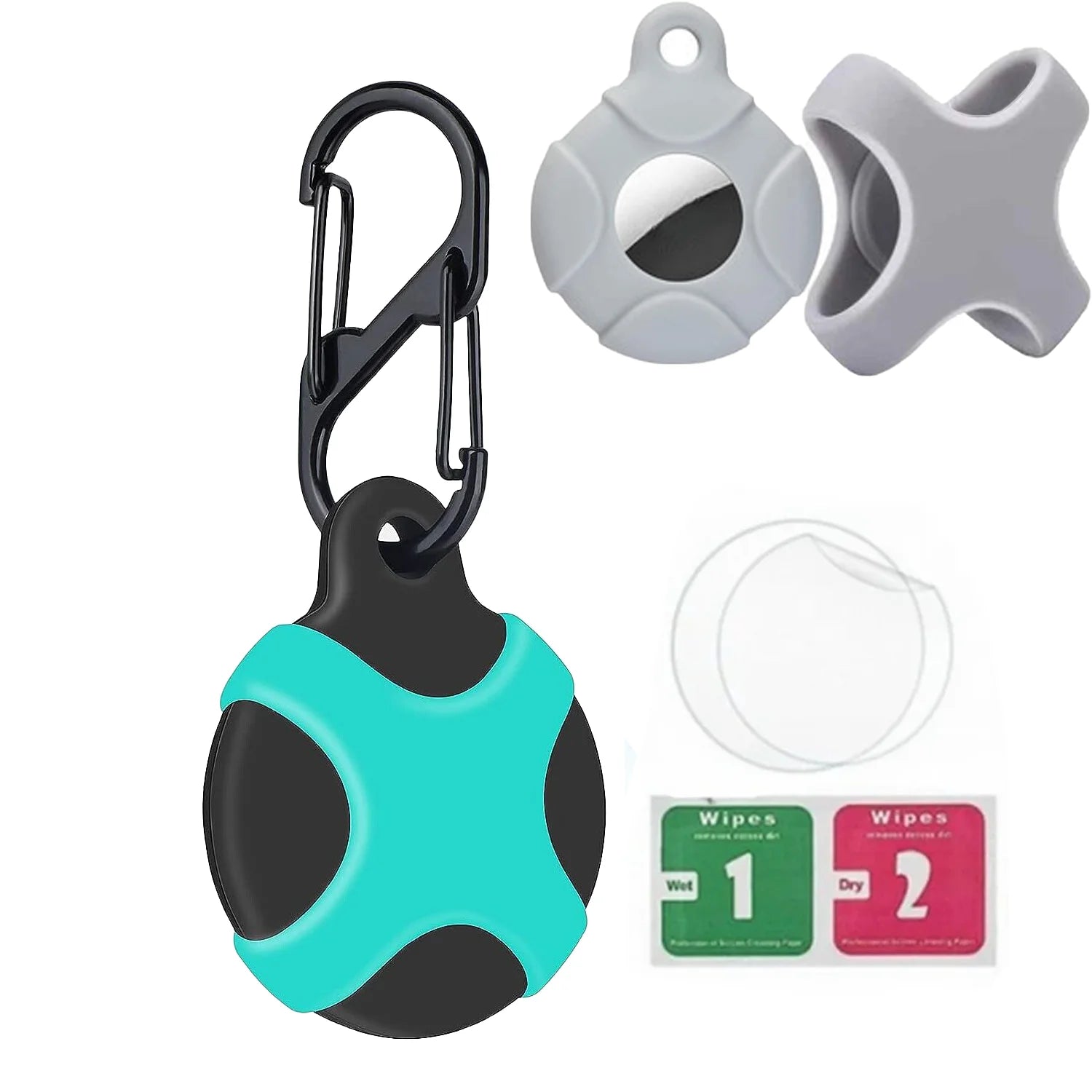 8/4/2 Pack Airtag Keychain Waterproof,Air Tag Holder Case Compatible with AirTag Case for Dog Cat Collar Tracker Key Ring