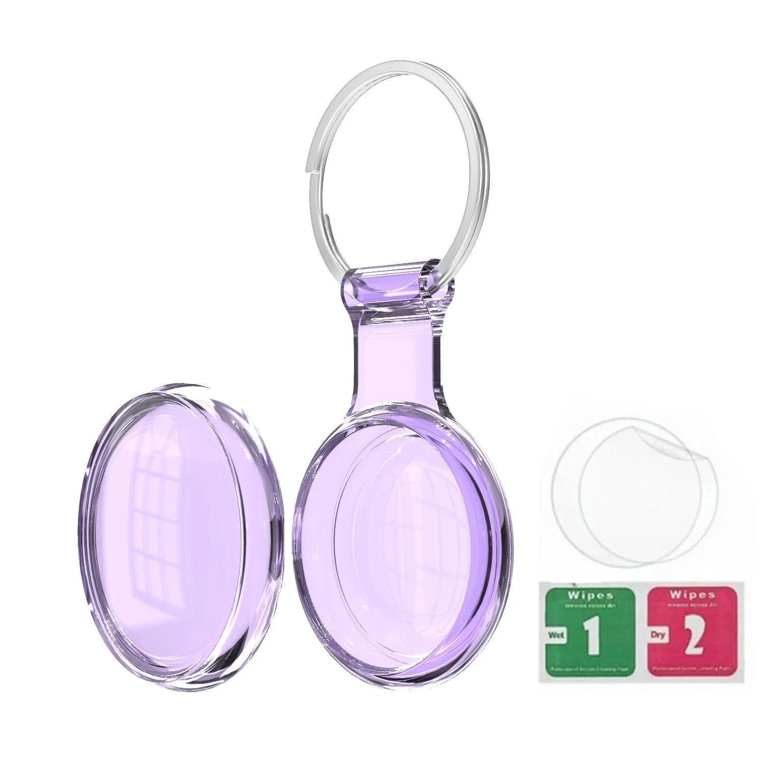 8/4/2 Pack Airtag Keychain Waterproof,Air Tag Holder Case Compatible with AirTag Case for Dog Cat Collar Tracker Key Ring