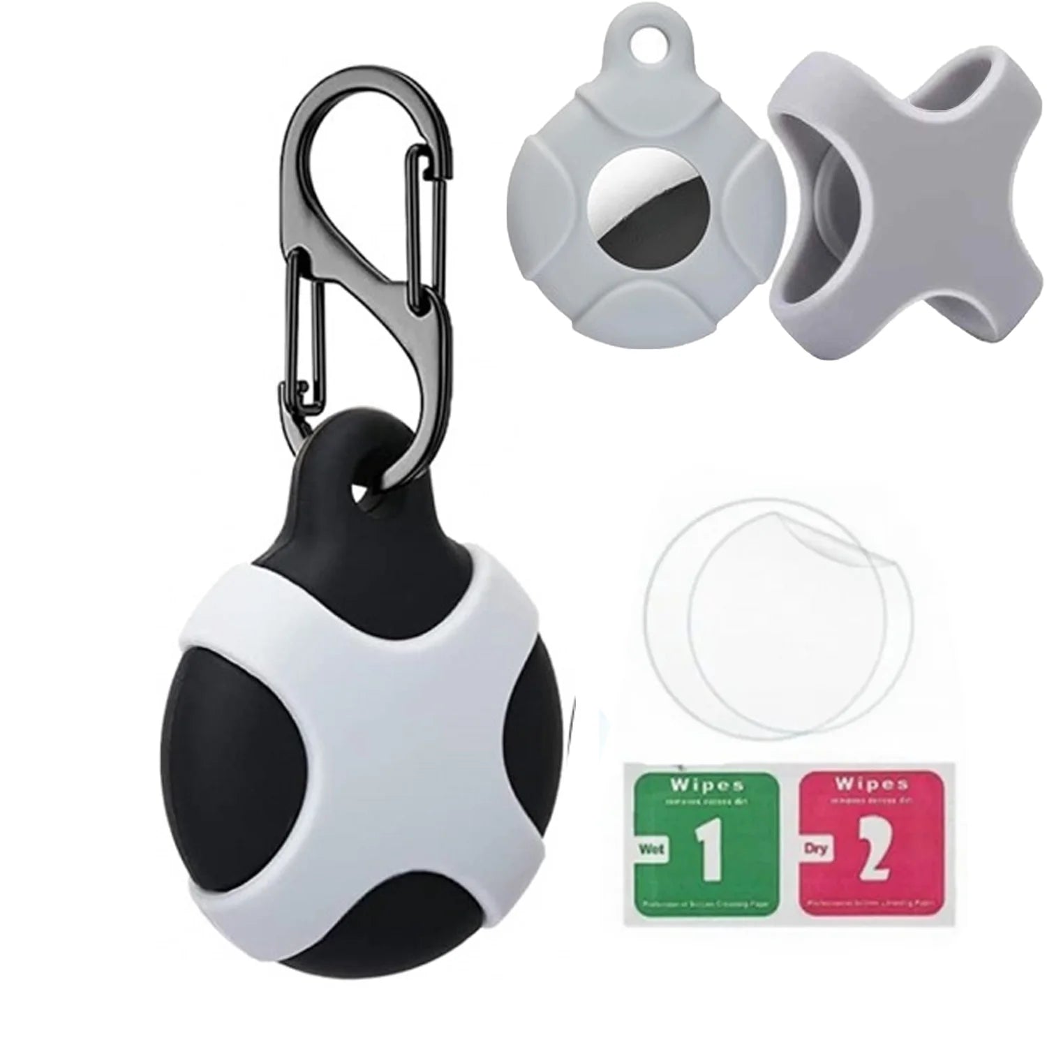 8/4/2 Pack Airtag Keychain Waterproof,Air Tag Holder Case Compatible with AirTag Case for Dog Cat Collar Tracker Key Ring