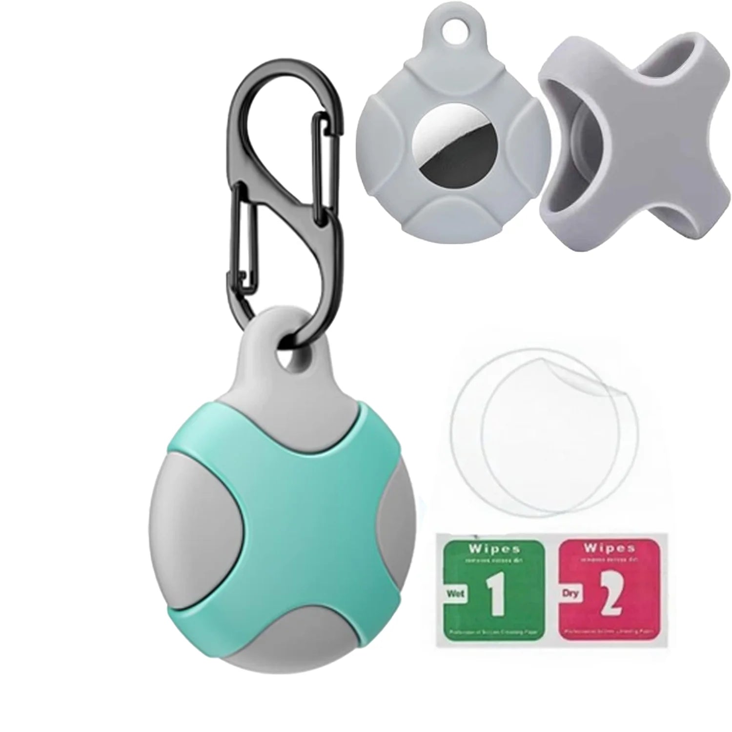 8/4/2 Pack Airtag Keychain Waterproof,Air Tag Holder Case Compatible with AirTag Case for Dog Cat Collar Tracker Key Ring