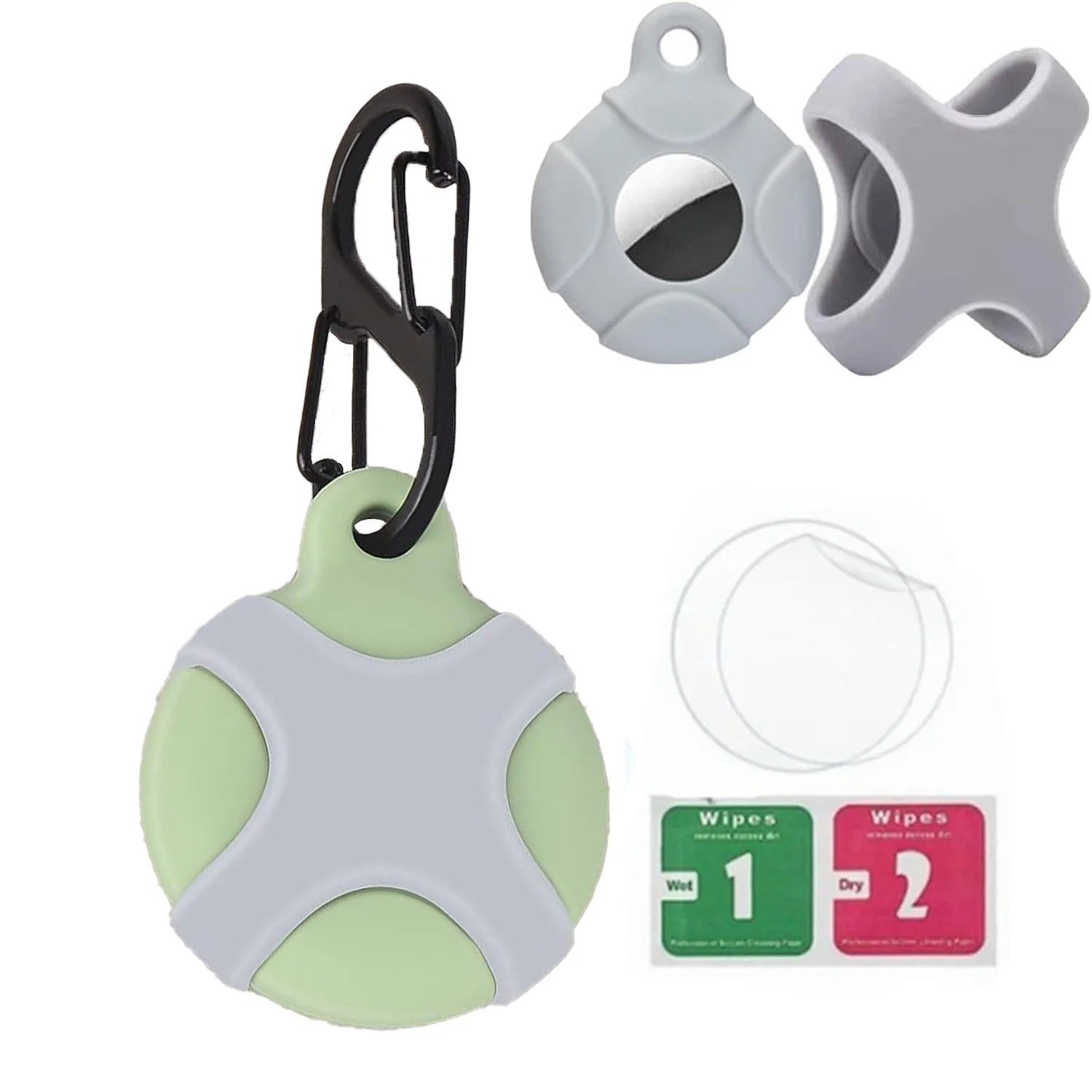 8/4/2 Pack Airtag Keychain Waterproof,Air Tag Holder Case Compatible with AirTag Case for Dog Cat Collar Tracker Key Ring