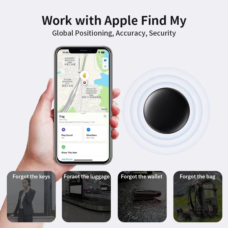 4/3/2/1 Pack Anti-lose Tracker for Apple Airtag Replacemen via Find My Bluetooth GPS Tracker For Luggage IOS MFi Key Finder